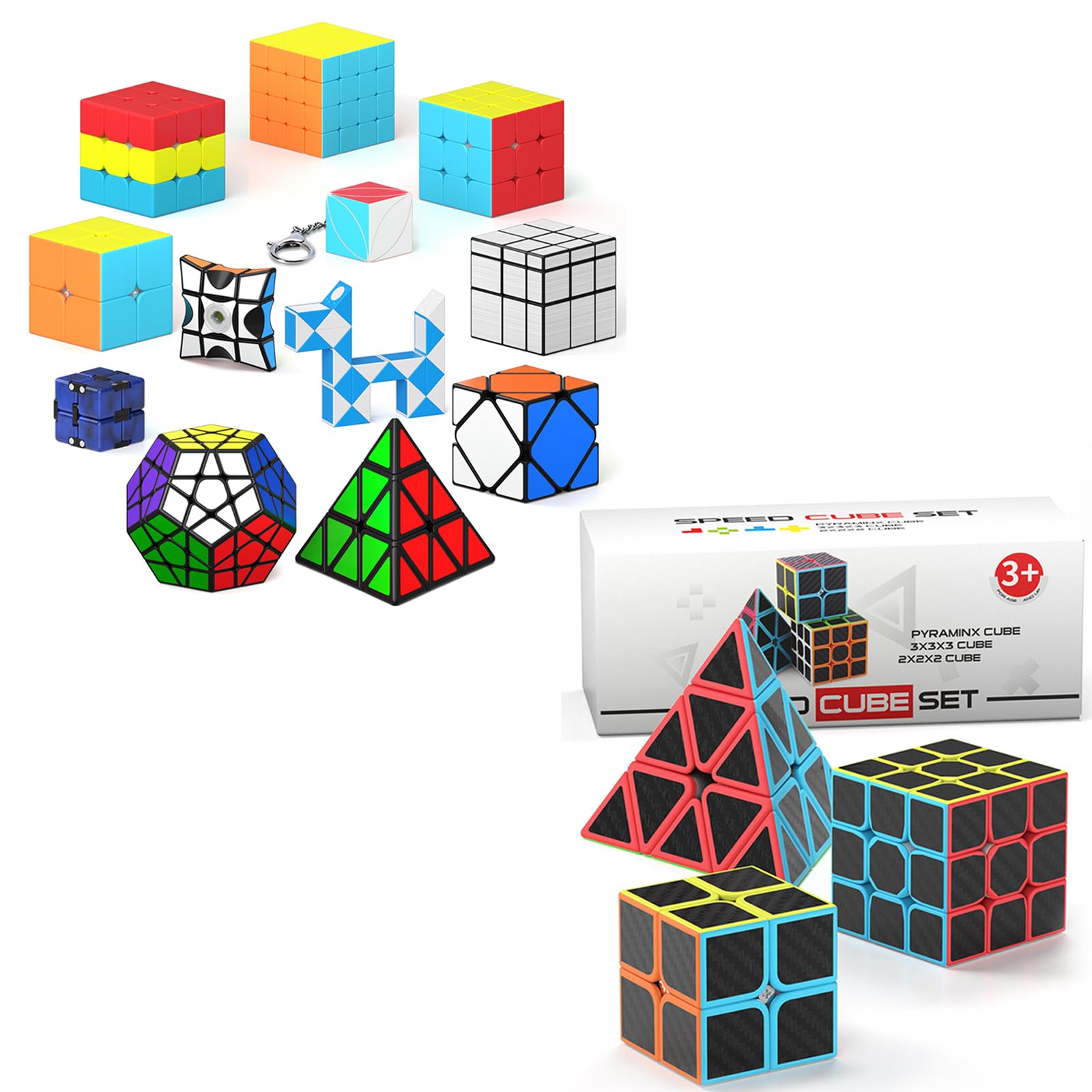 Amazon.com: Vdealen 12 Pack Magic Cube Set & 2x2x2 3x3x3 Pyramid